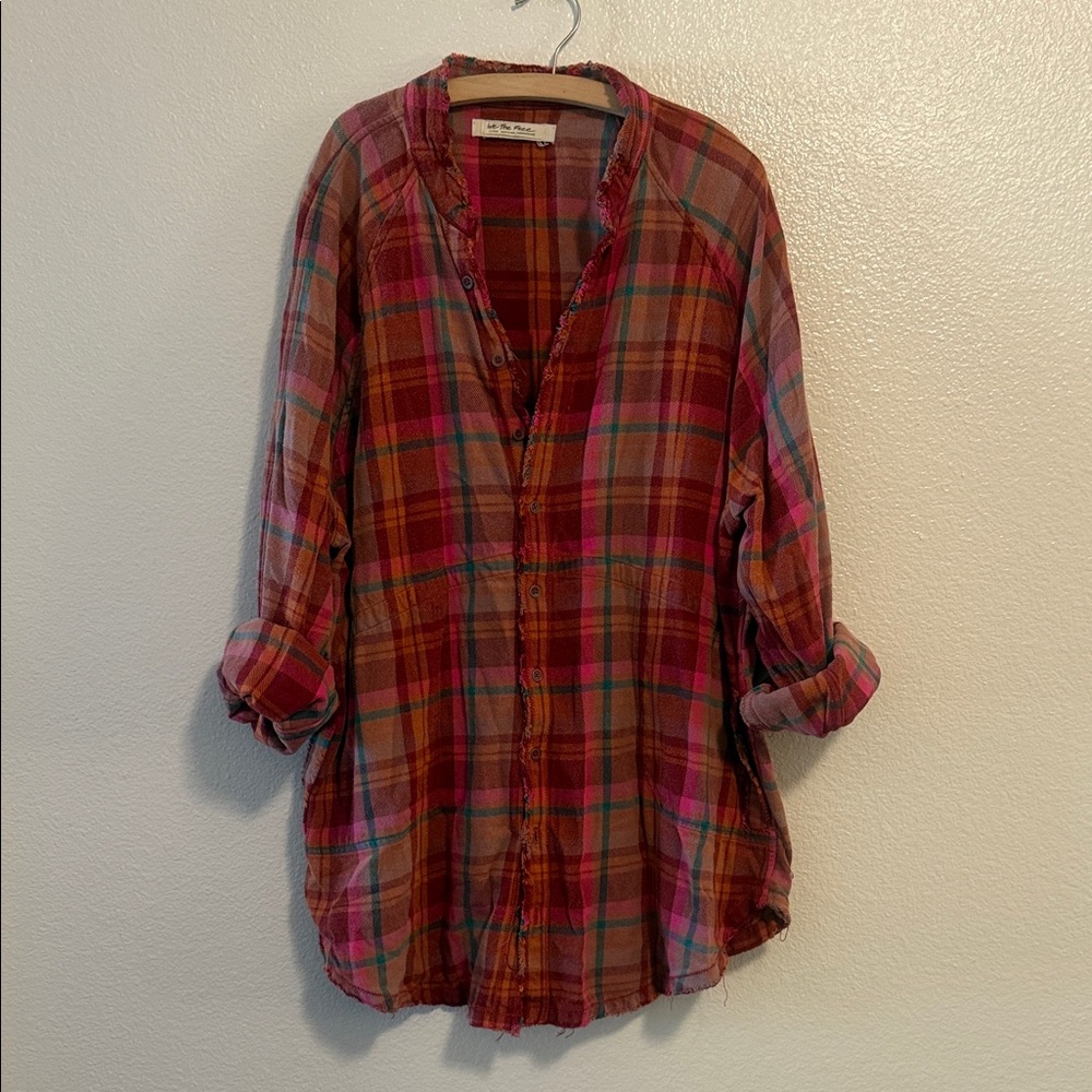 Free People Multicolor Plaid Tunic